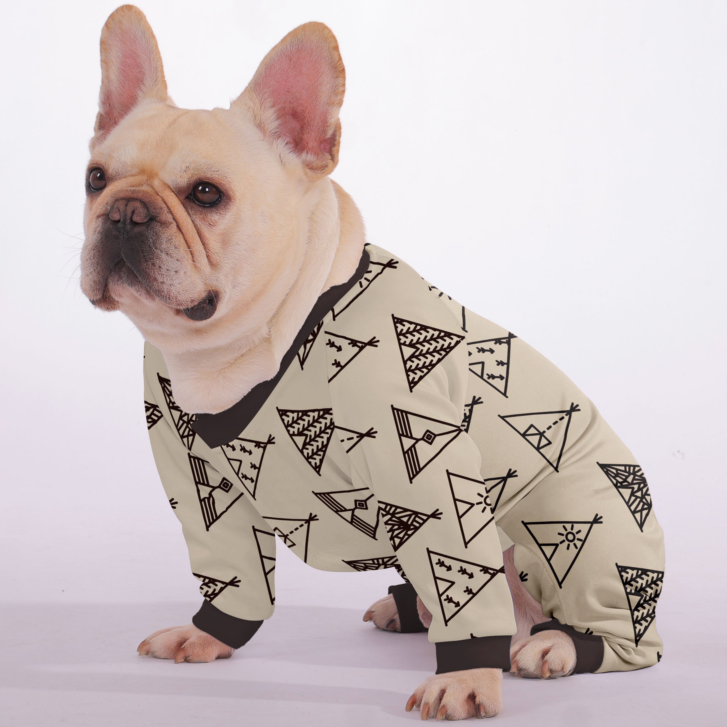 French Bulldog Strom Matching Pajama Set For Frenchie Lovers Durable Dog Item