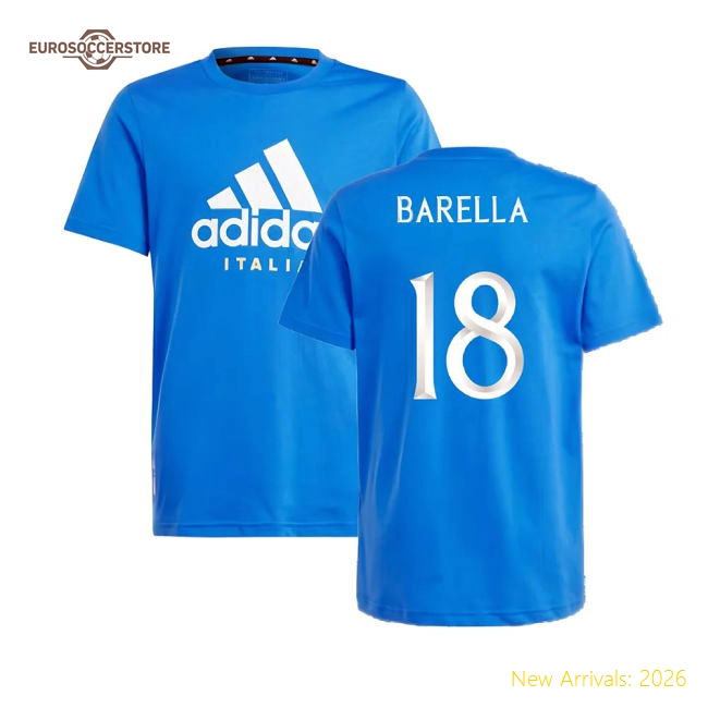 2024-2025 Italy DNA Tee (Blue) - Kids (BARELLA 18)
