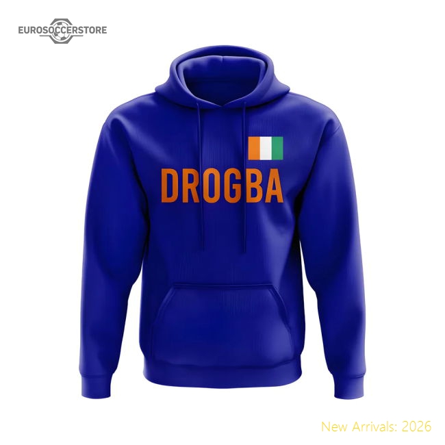 Luxury Didier Drogba Ivory Coast Name Hoody (blue) - Official Design