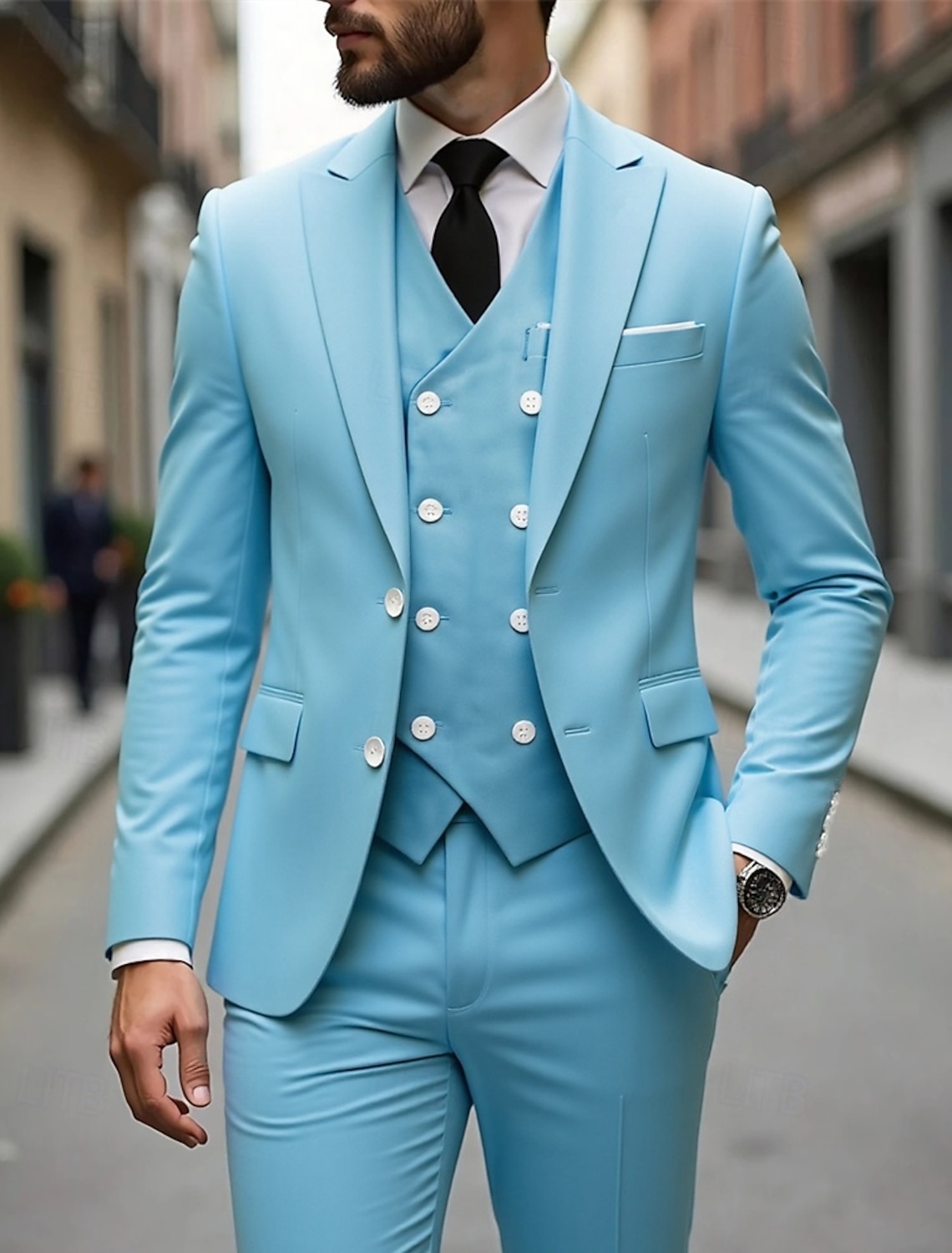 Men's Blazer+Vest+Dress Pants Blazer Vest Set Business Cocktail Party