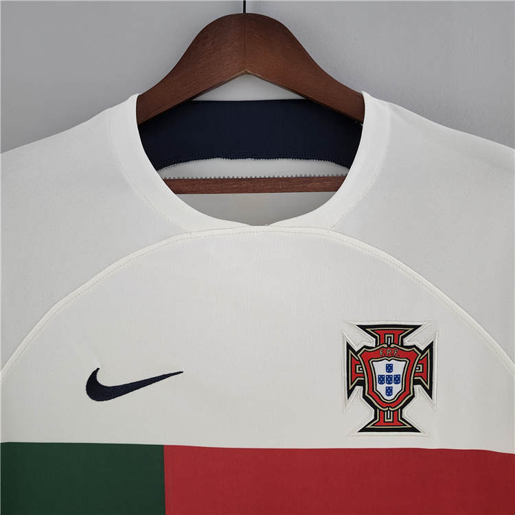 Portugal 2022 World Cup Away White Soccer Jersey Football Shirt -