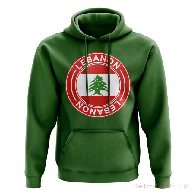 Men Lebanon Football Badge Hoodie (Green)