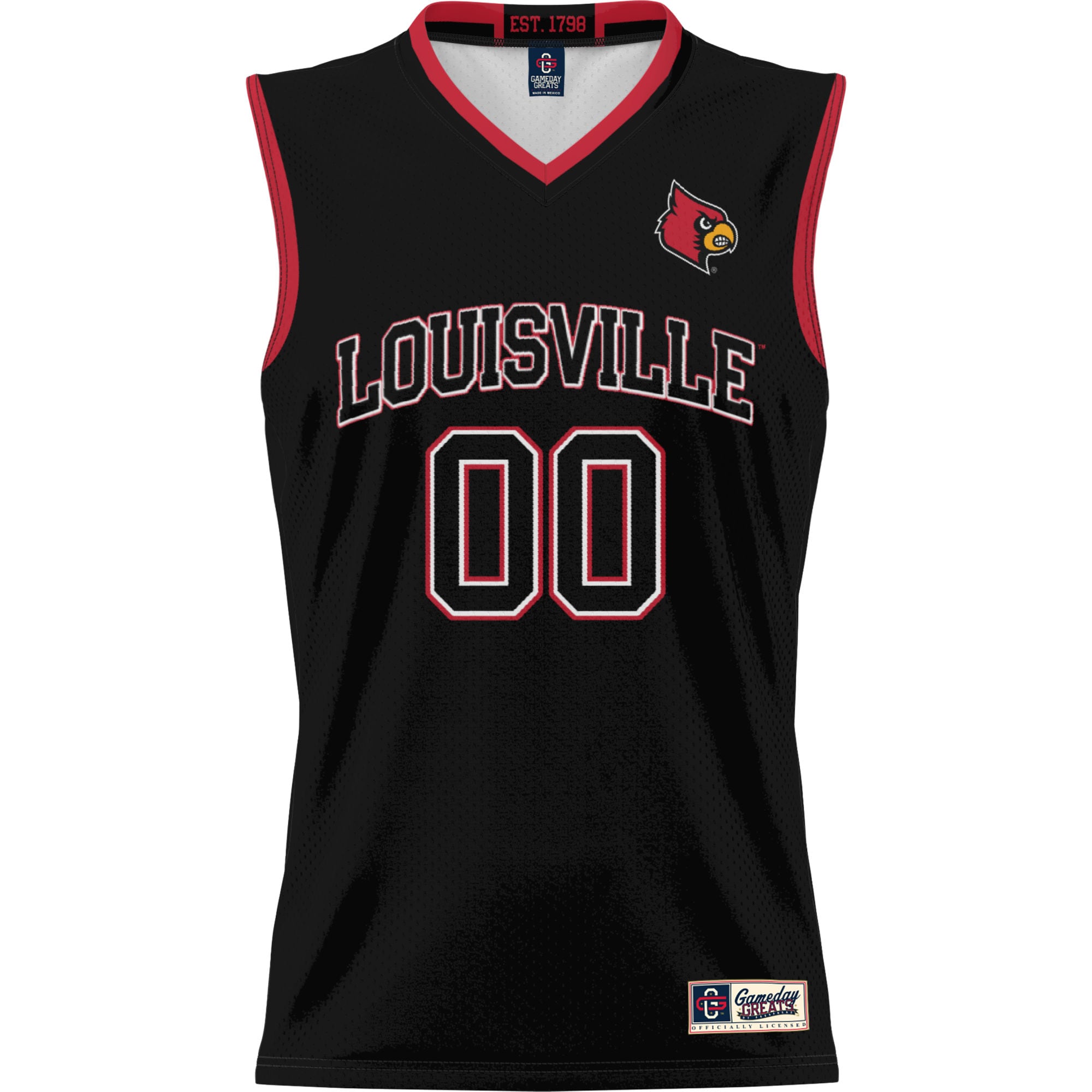 [NJP] Louisville Cardinals GameDay Greats Youth NIL Pick-A-Player Lightweight Men's Basketball Jersey - Black