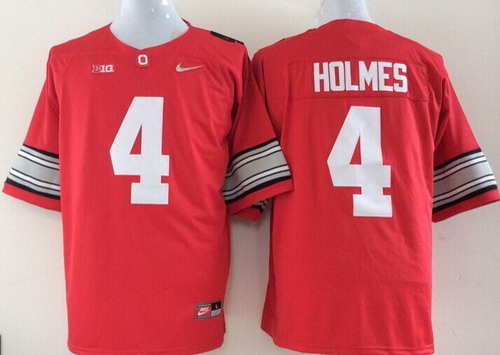 Men's Ohio St Buckeyes Red 2015 alternate jersey Santonio Holmes #4
