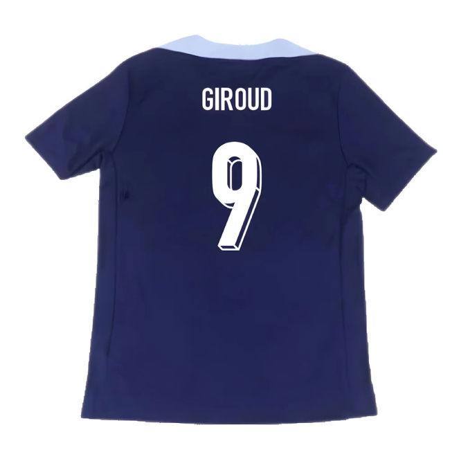 2024-2025 France Dri-Fit Strike Training Shirt (Navy) (Giroud 9)