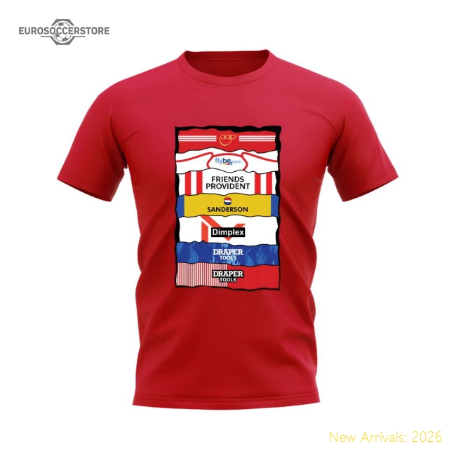 Authentic Southampton Sponsor History T-shirt (red) - Premium Quality