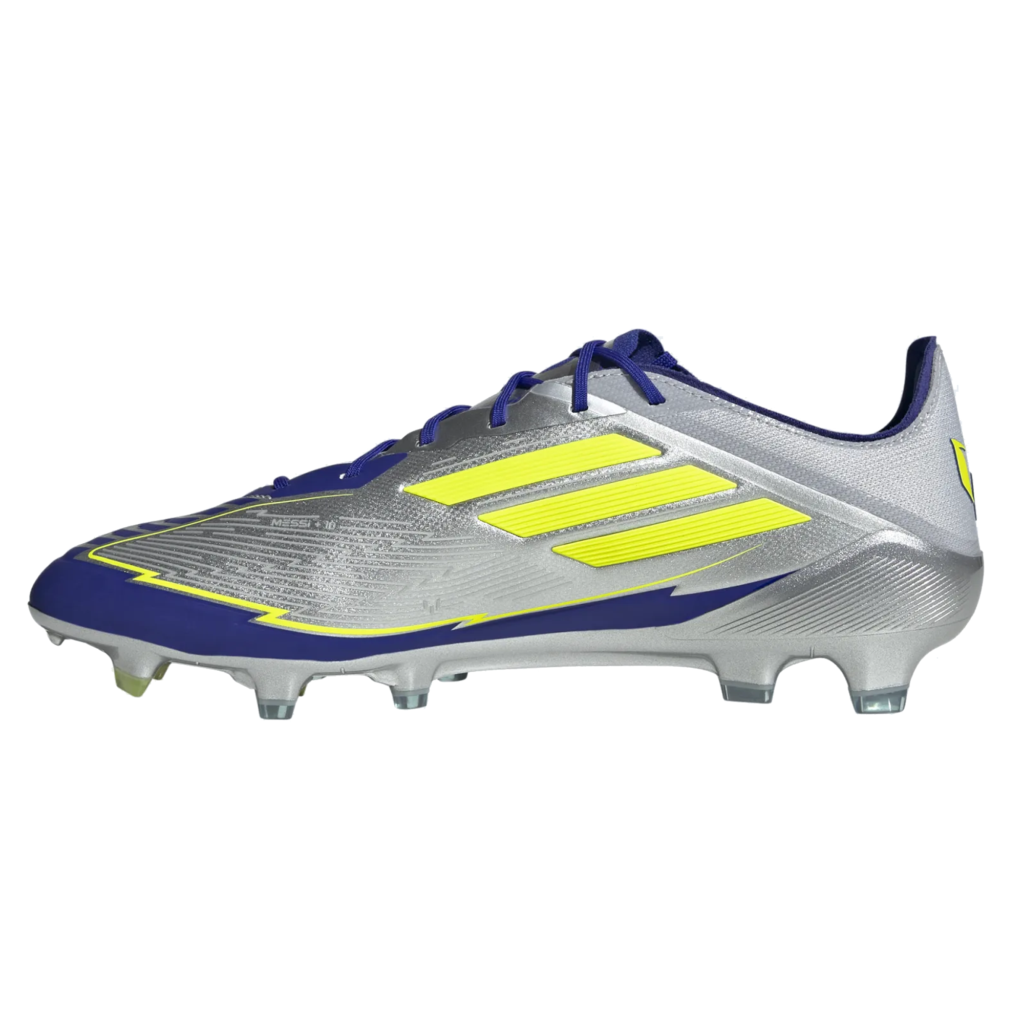 Buy Messi adidas F50 Elite FG Soccer Cleats 2024 Silver Metallic Lucid Blue