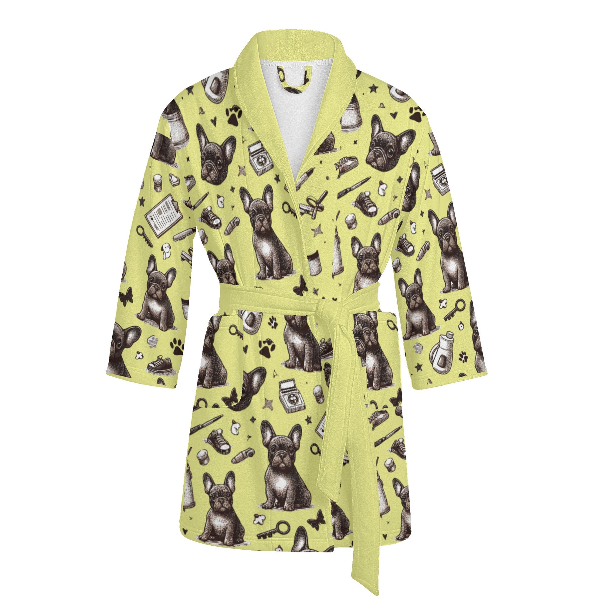 French Bulldog Lover Ivy Women Bathrobe Cute Frenchie Fan Gear