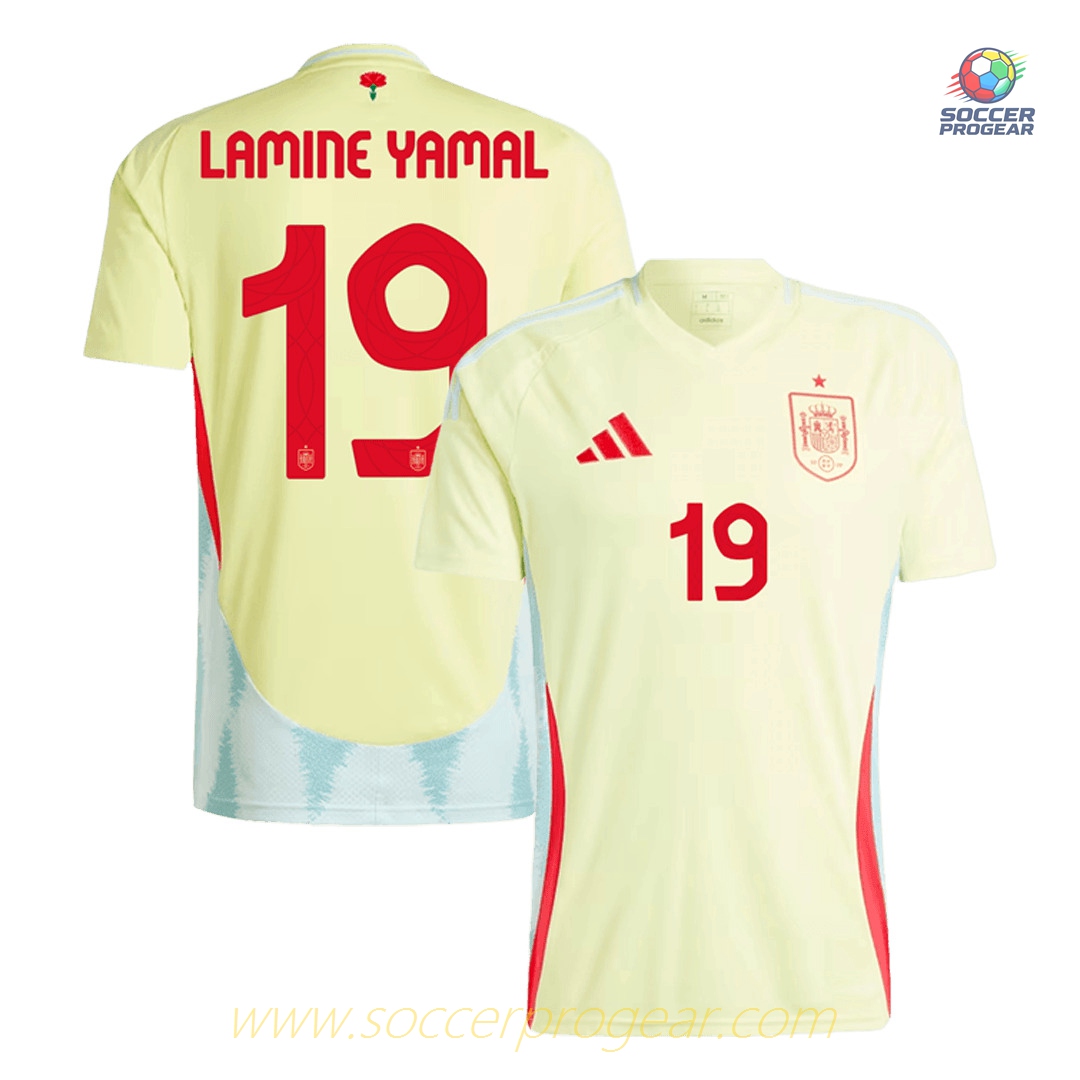 Spain Away Soccer Shirt 2024-2025 Season Lamine Yamal