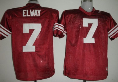 Men's None Elways Red #7 premium Red 2024 official Jersey game jersey