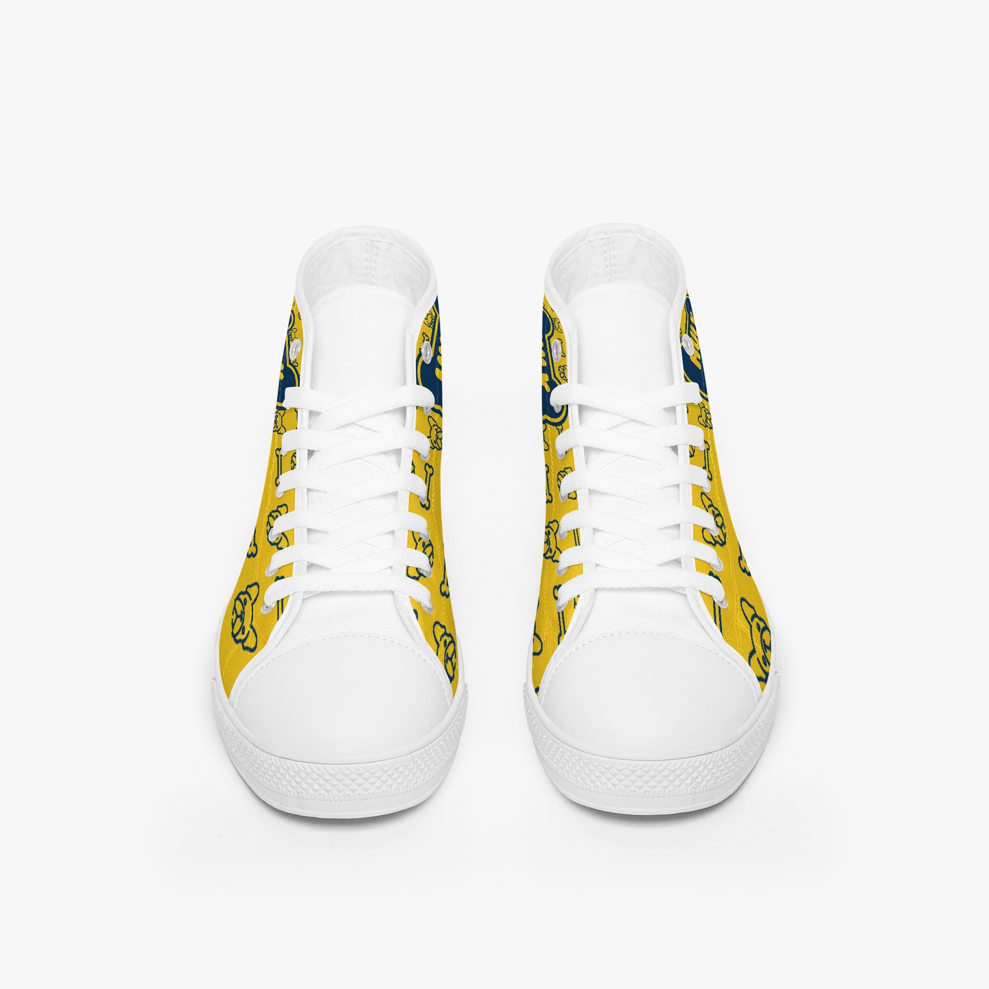 Stylish Personalized Classic High-top Canvas Shoes Frenchie Themed Wear