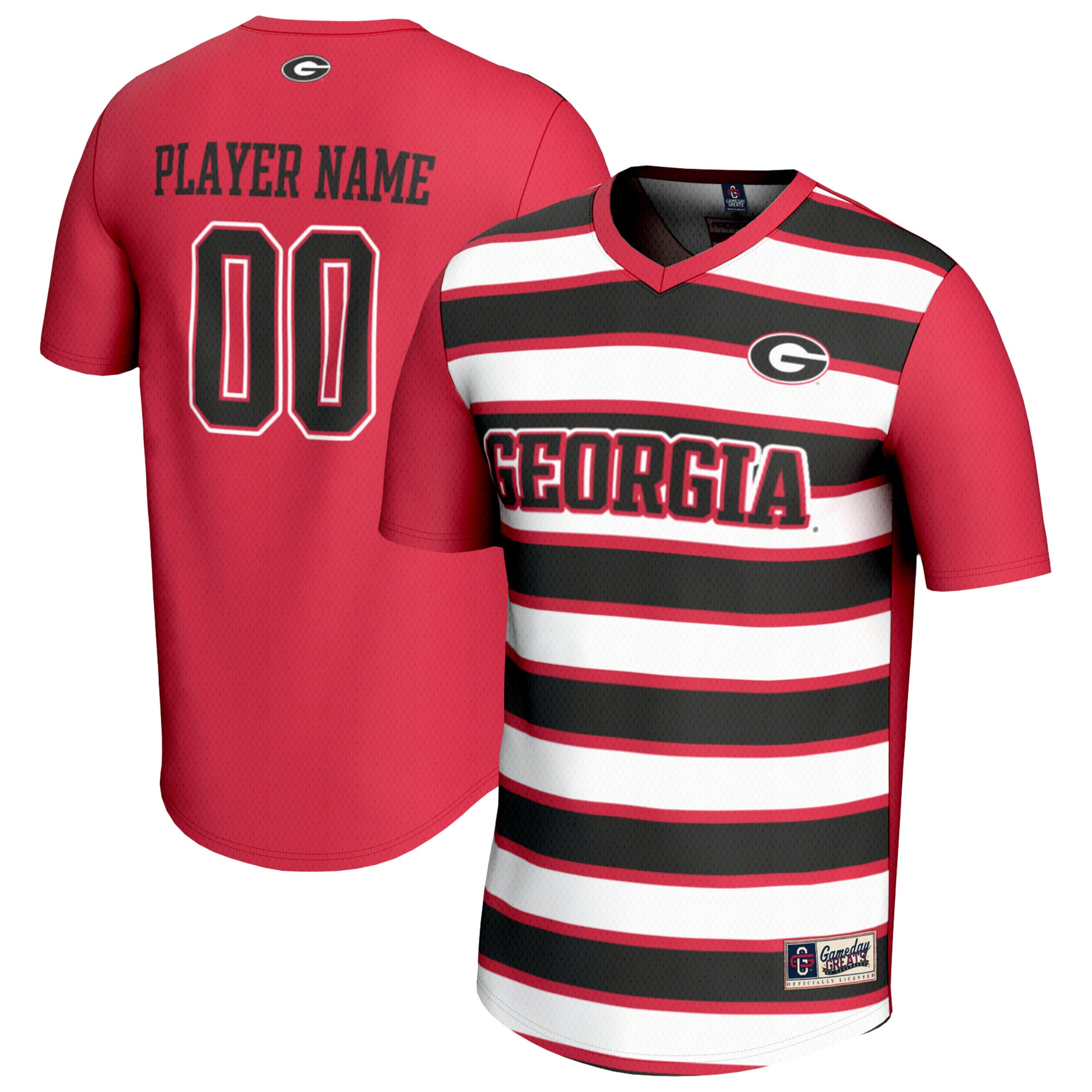[NJP] Georgia Bulldogs GameDay Greats NIL Pick-A-Player Collegiate Women's Soccer Lightweight Fashion Jersey - Red