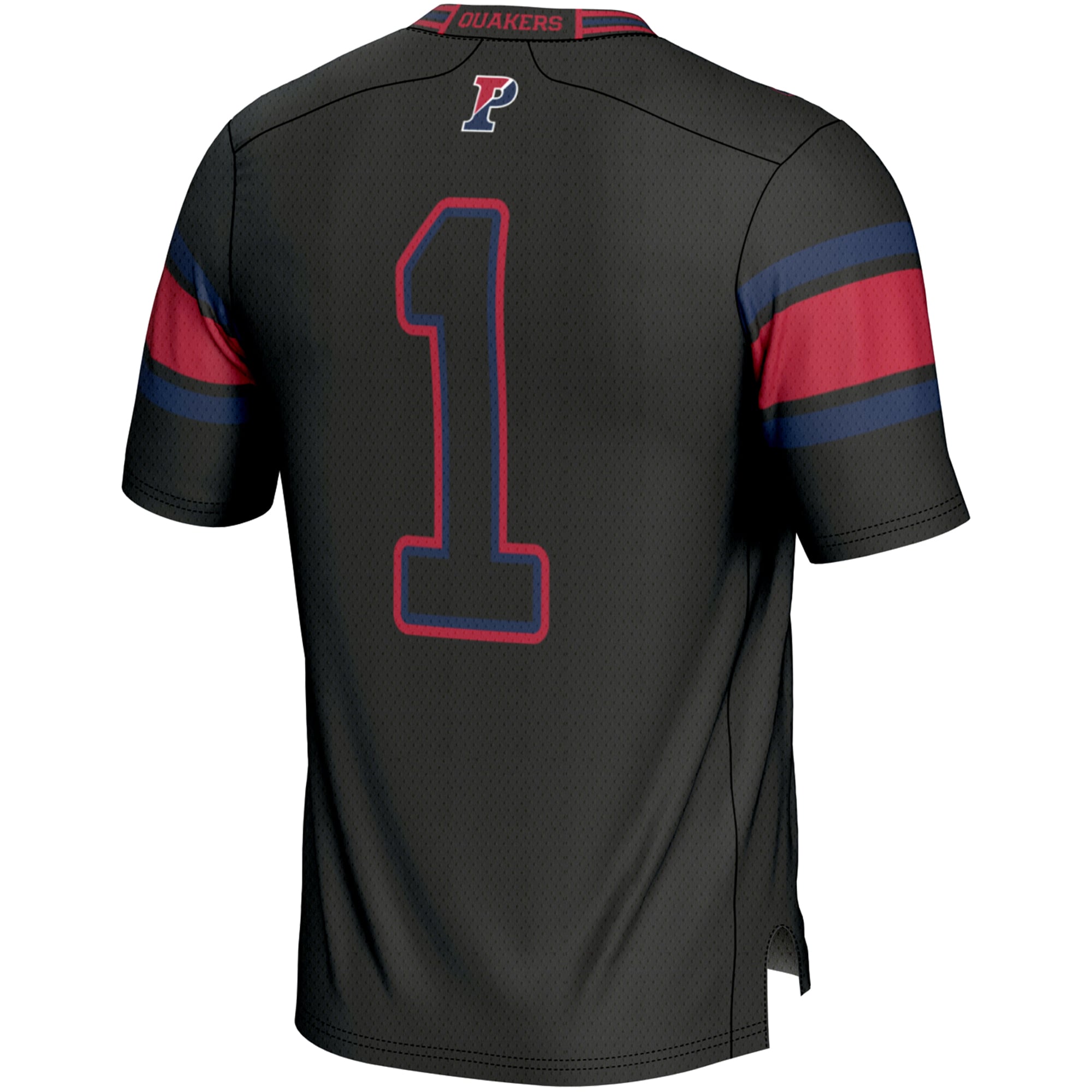 Youth #1 Black Pennsylvania Quakers Endzone Football Jersey