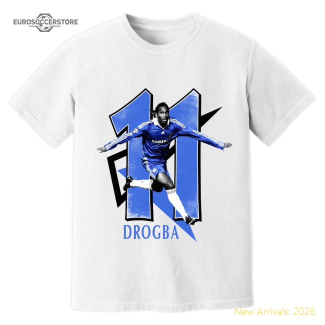 Didier Drogba Chelsea Premier League Legend T-Shirt (White)