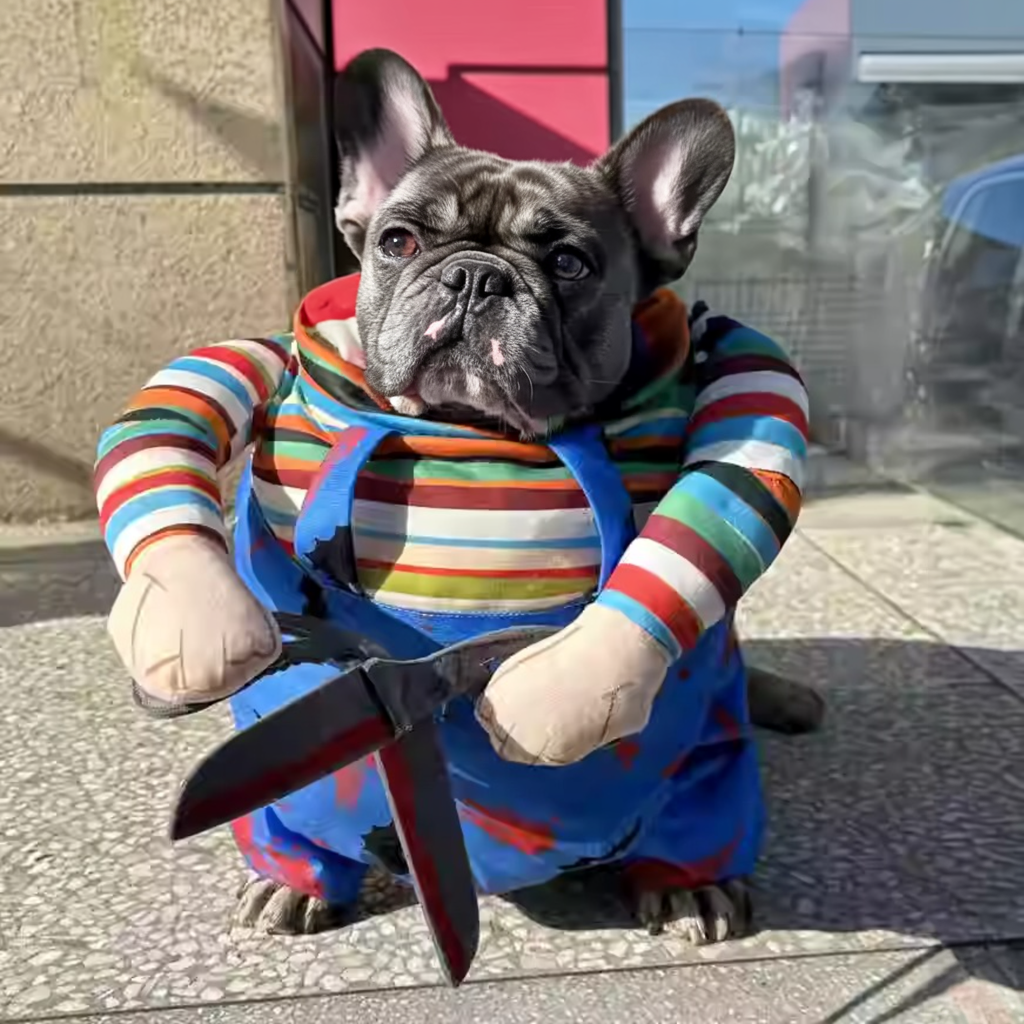 ChopaPup Frenchie Costume with Scissors – Hilarious Halloween Party Outfit