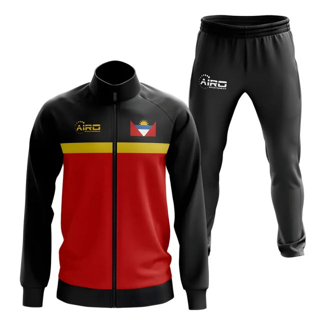 Antigua and Barbados Concept Football Tracksuit (Black)