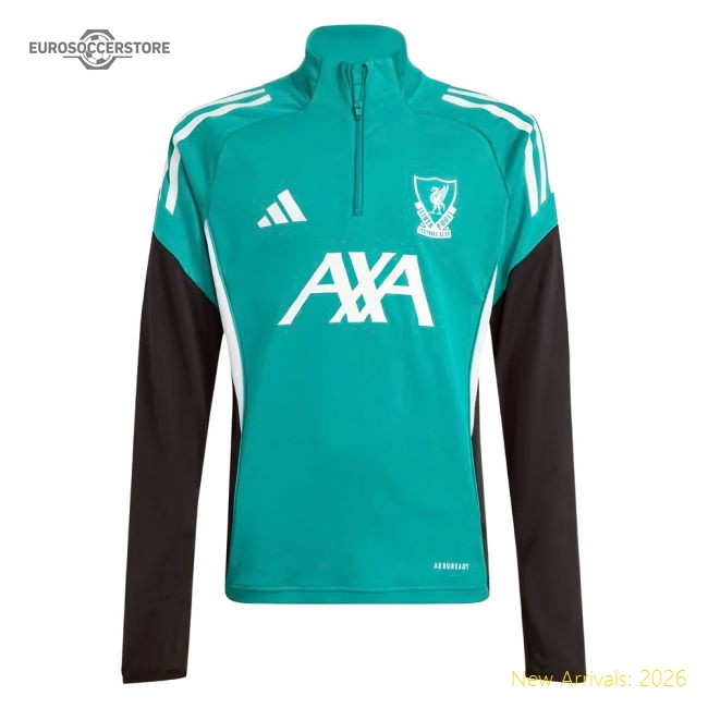 Official 2025-2026 Liverpool Eu Training Top (sea Green) - Kids