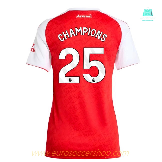 2025-2026 Arsenal Home Shirt (Womens) (Champions 25)