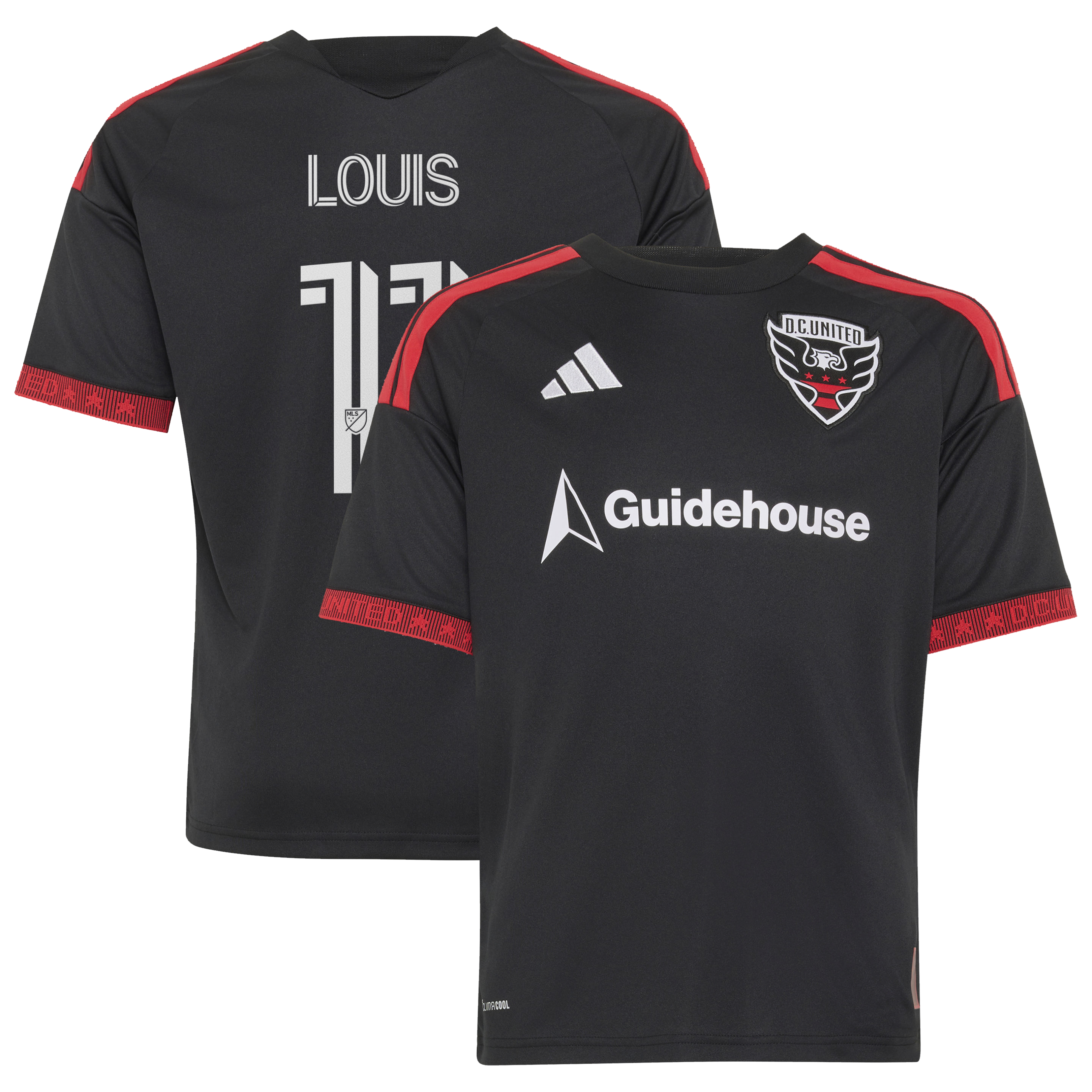 [SD] Louis Munteanu D.C. United Youth 2026 Black-and-Red Kit Replica Jersey - Black