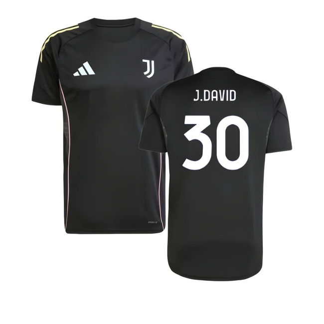 2025-2026 Juventus Training Shirt (Black) Stretch Fabric