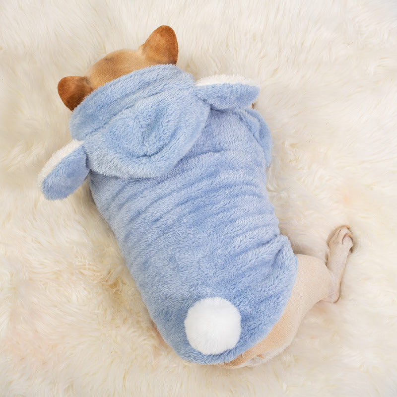 Frenchie Warm Pet Sweater – Plush Thick Coat for Small Bulldogs