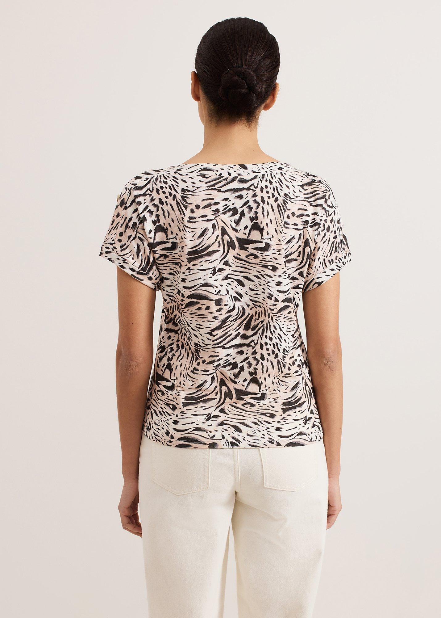 Suzie Button Detail Printed Top