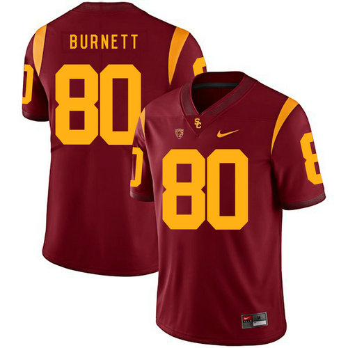 Men's None Red 2024 durabl Deontay Burnett #80 moisture wicking Jersey