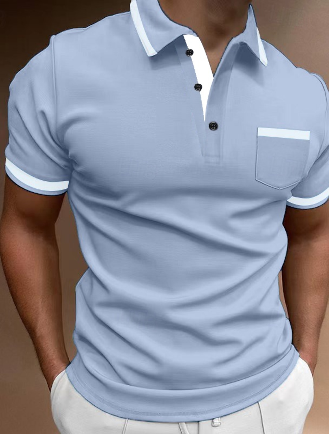 Men's Polo Shirts Golf Shirt Casual Sports Lapel Short Sleeve Fashion