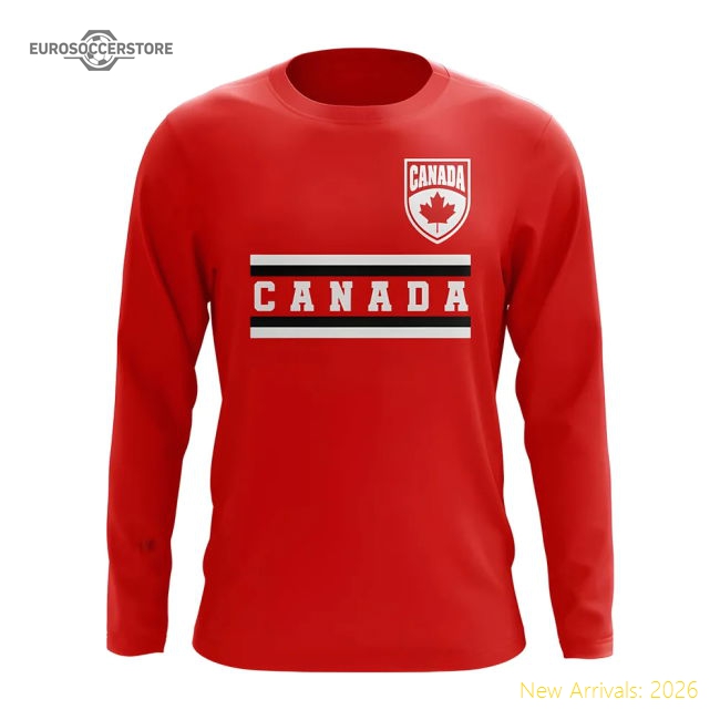 Premium-grade Canada National Team Core Football Country Long Sleev