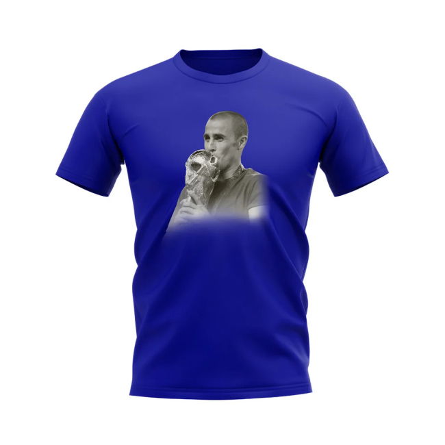 Fabio Cannavaro Italy Legend T-Shirt (Blue) Premium Authentic