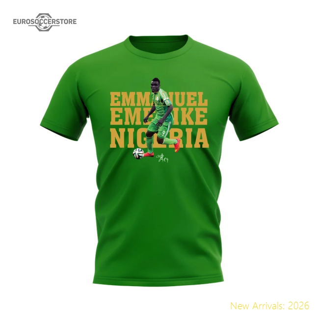 Emenike Nigeria National Team Player Tee (green) - Competitive Price