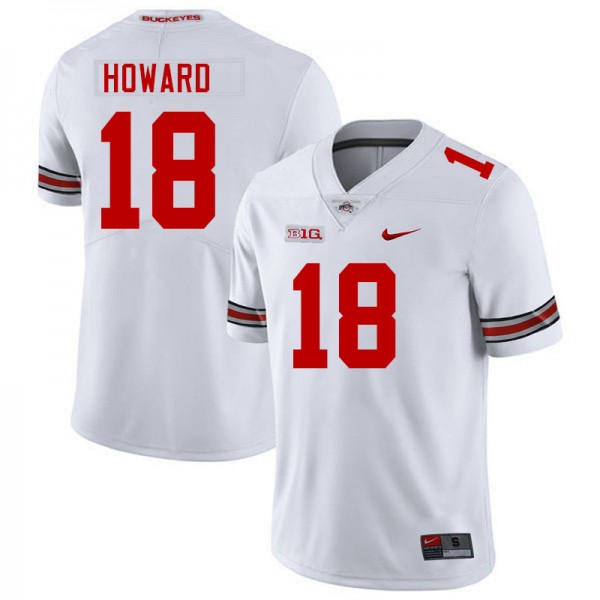 Men Ohio State Buckeyes #18 Will Howard White Nike Stitch Jersey