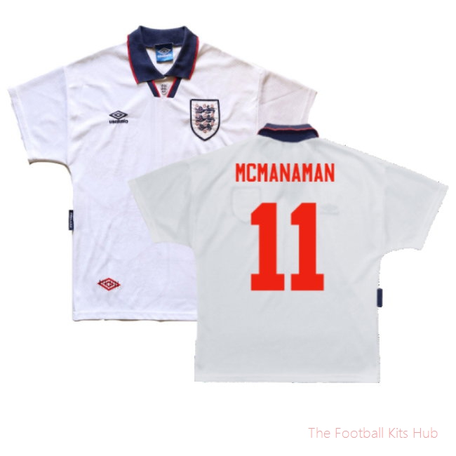 England 1993-1995 Home Shirt (L) (Good) (McManaman 11)