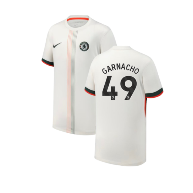 2025-20 Chelsea Away Soccer Shirt Garnacho #49 L S Kids