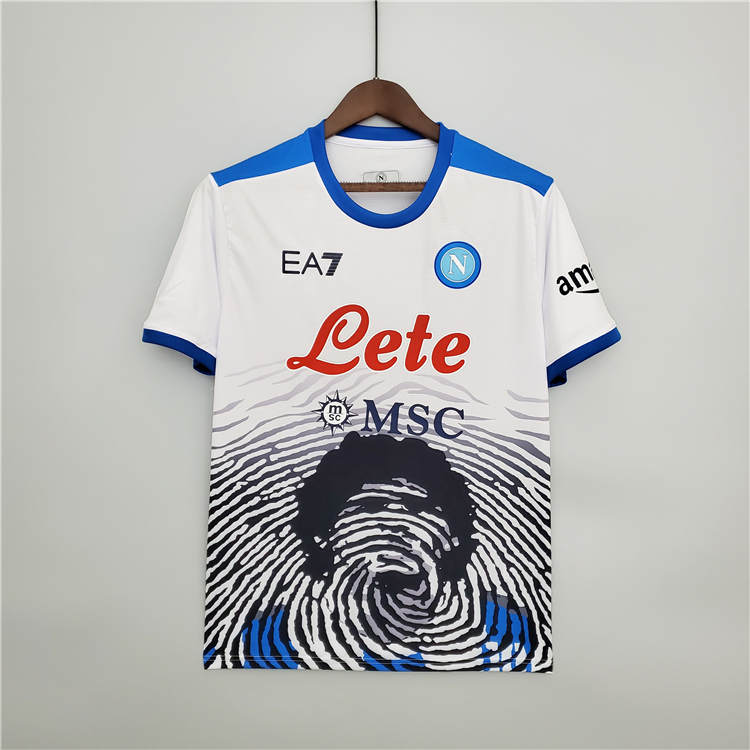 Napoli 21-22 Maradona Commemorative Version White Soccer Jersey