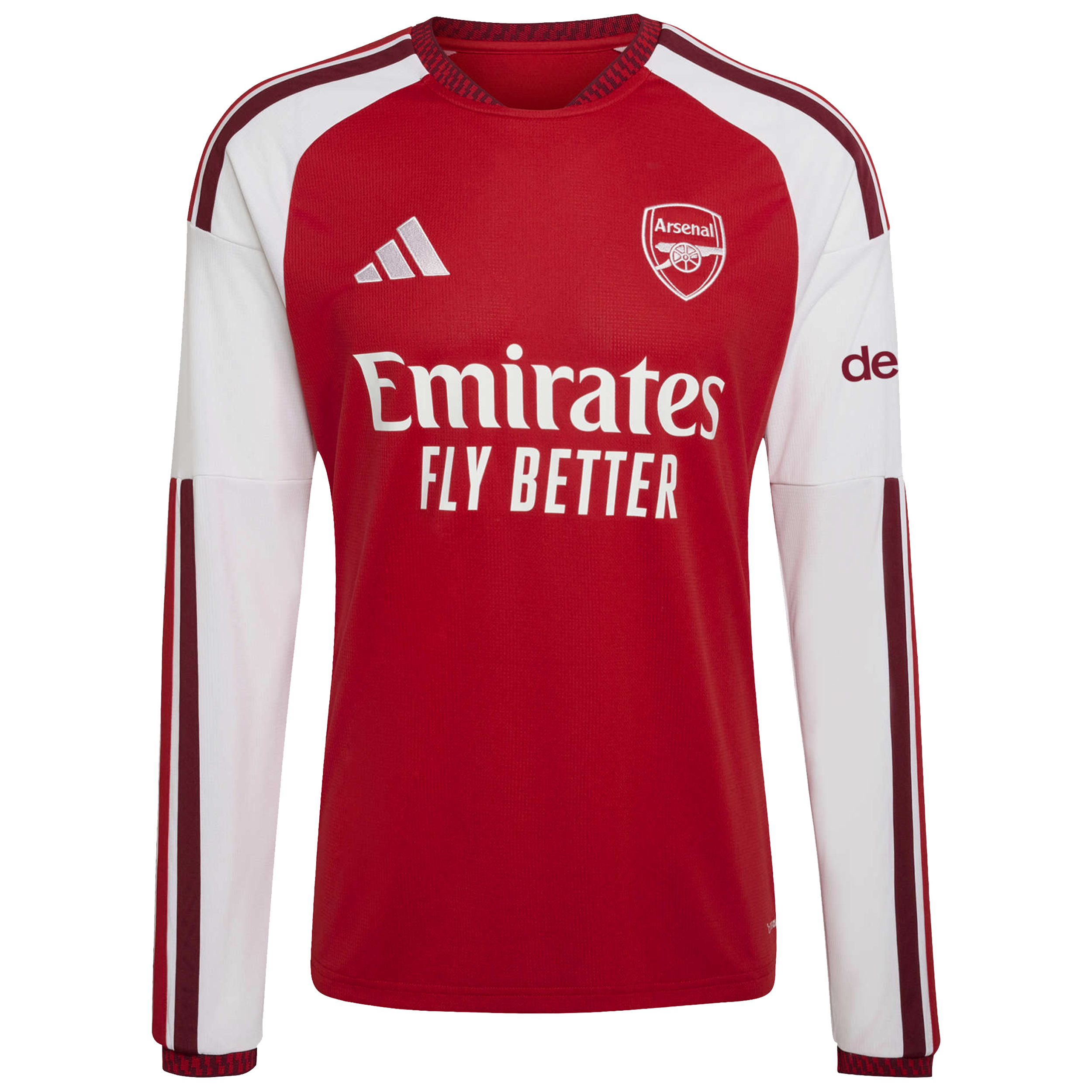 [SJH] Declan Rice #41 Arsenal 2026/27 Home Replica Long Sleeve Jersey - Red