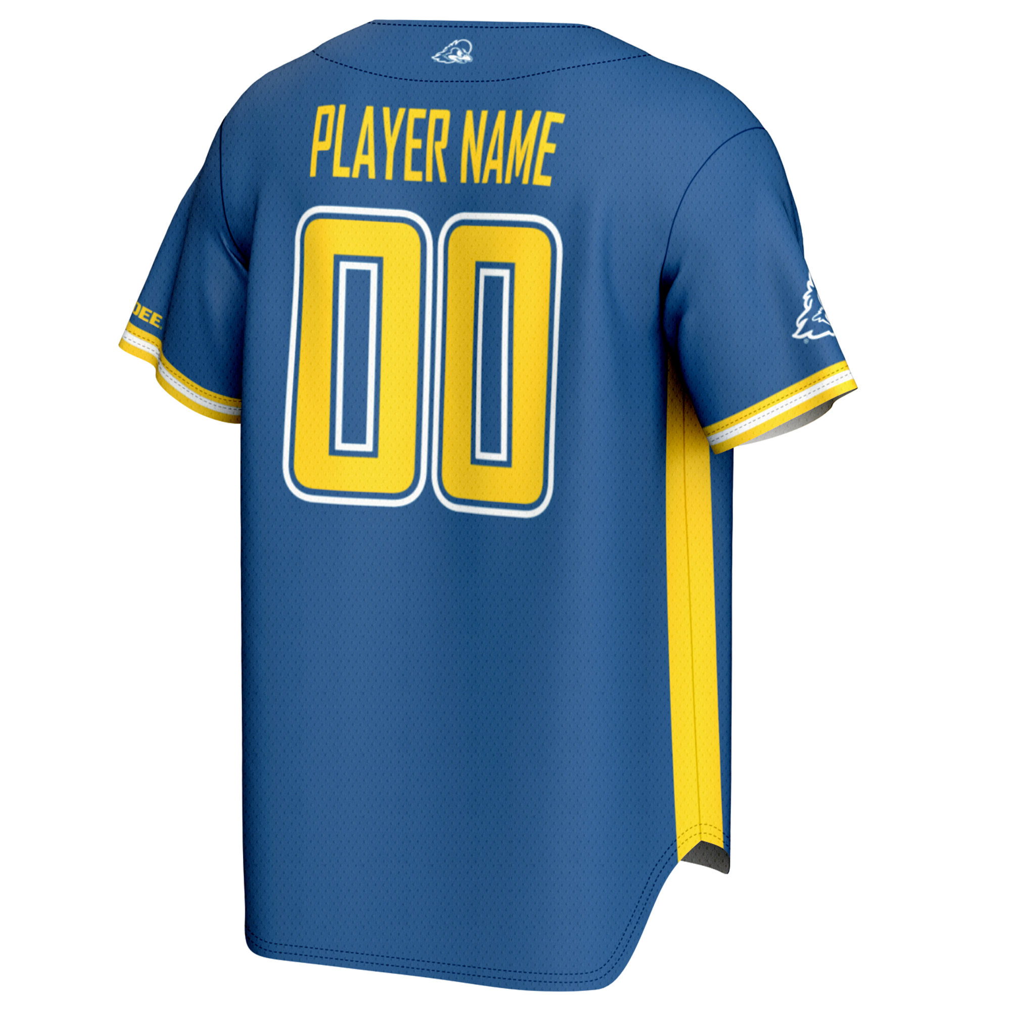 [NJP] Delaware Fightin' Blue Hens GameDay Greats Youth NIL Pick-A-Player Baseball Lightweight Jersey - Royal