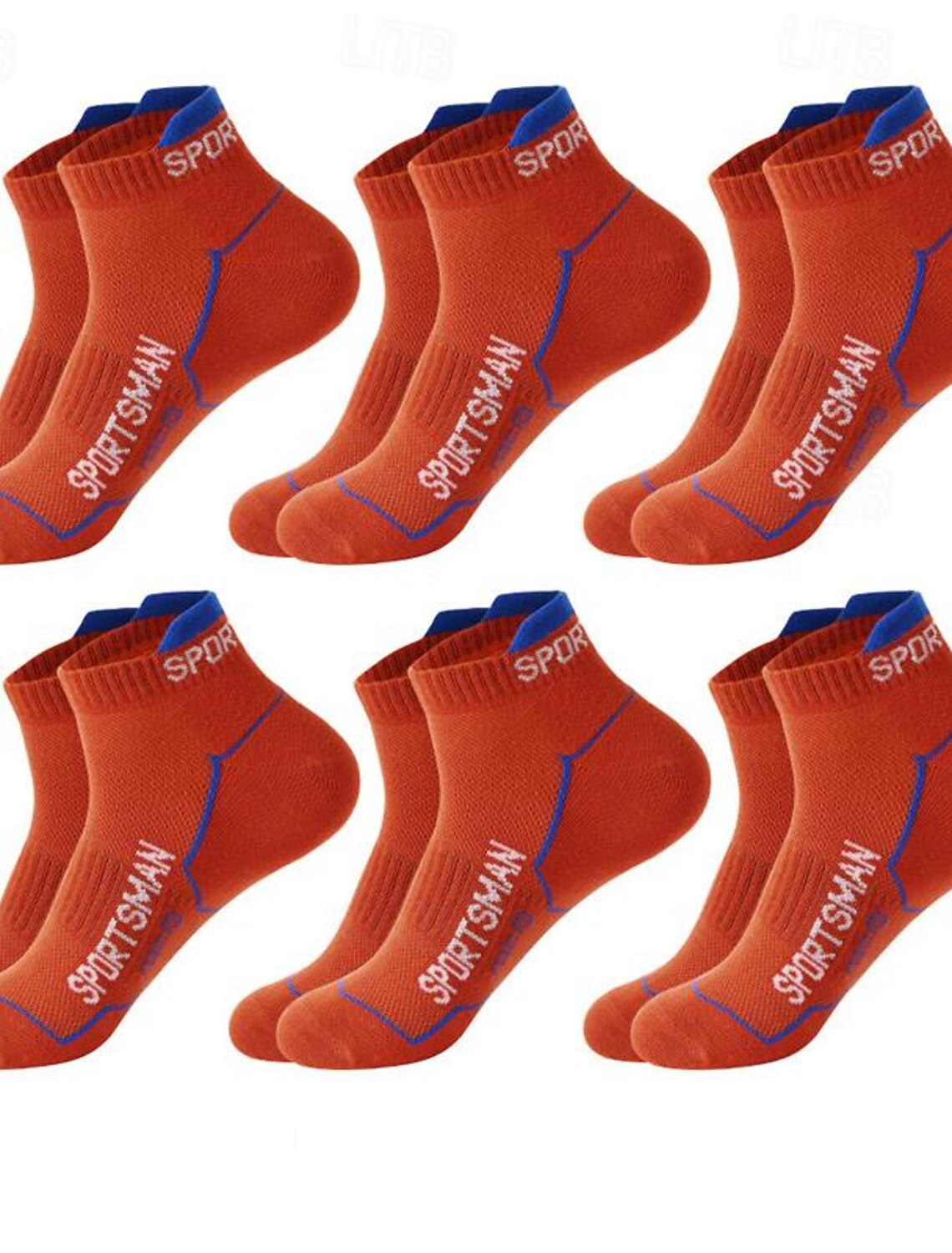 Men's 6 Pack Multi Packs Socks Ankle Low Cut Running Casual Black