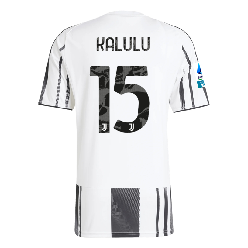 Juventus Kalulu 2025-2026 Ser Home Jersey – Authentic Shirt