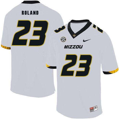 Men's None White 2024 team authorized Johnny Roland #23 away jersey