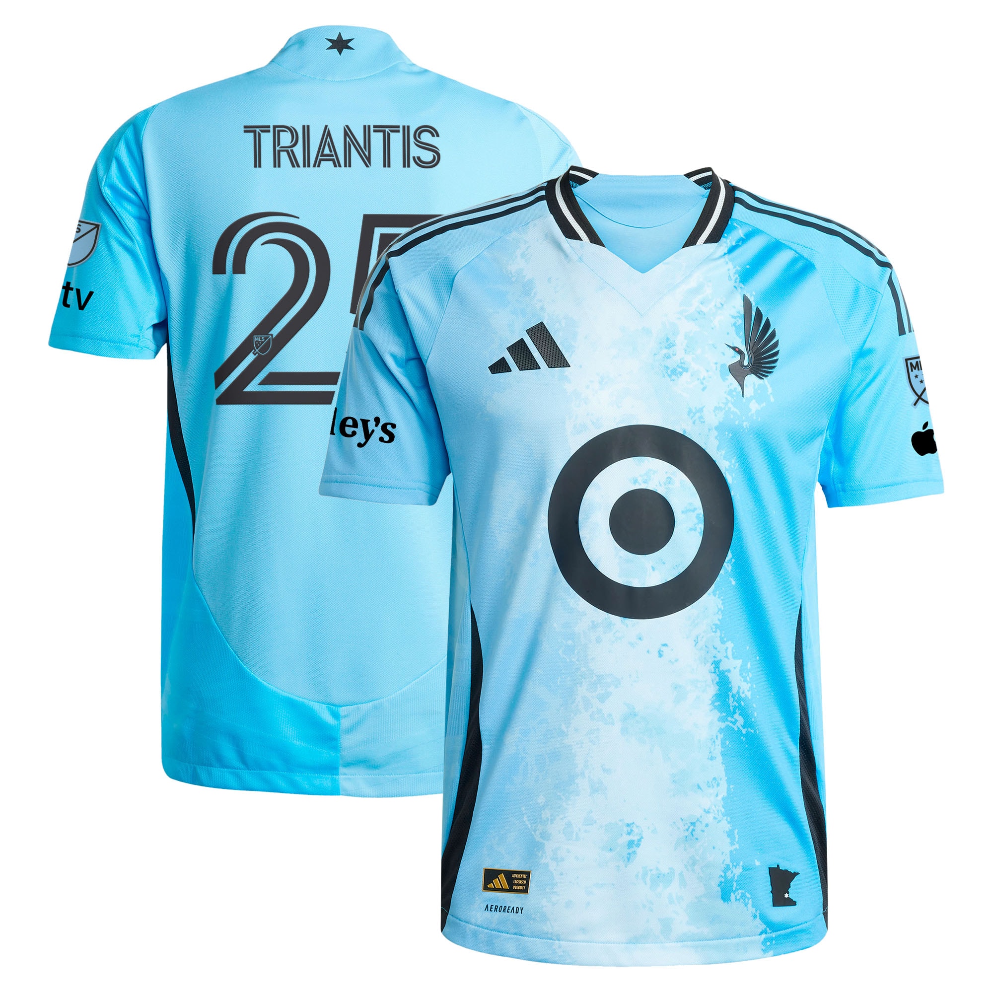 [LK] Nectarios Triantis Minnesota United FC 2025 CONVERGENCE On-Field Authentic Jersey - Blue