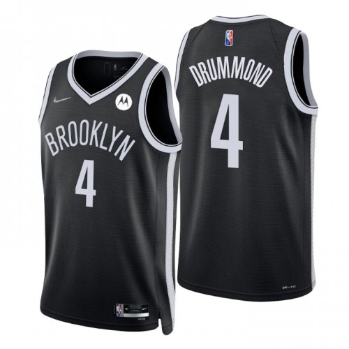 Black BKN Brooklyn Nets #4 Nike Breathable Jersey NBA Fan Apparel