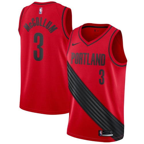 Nike Portland Trail Blazers #3 C.J. McCollum Red Youth NBA Swingman Statement Edition Jersey Youth