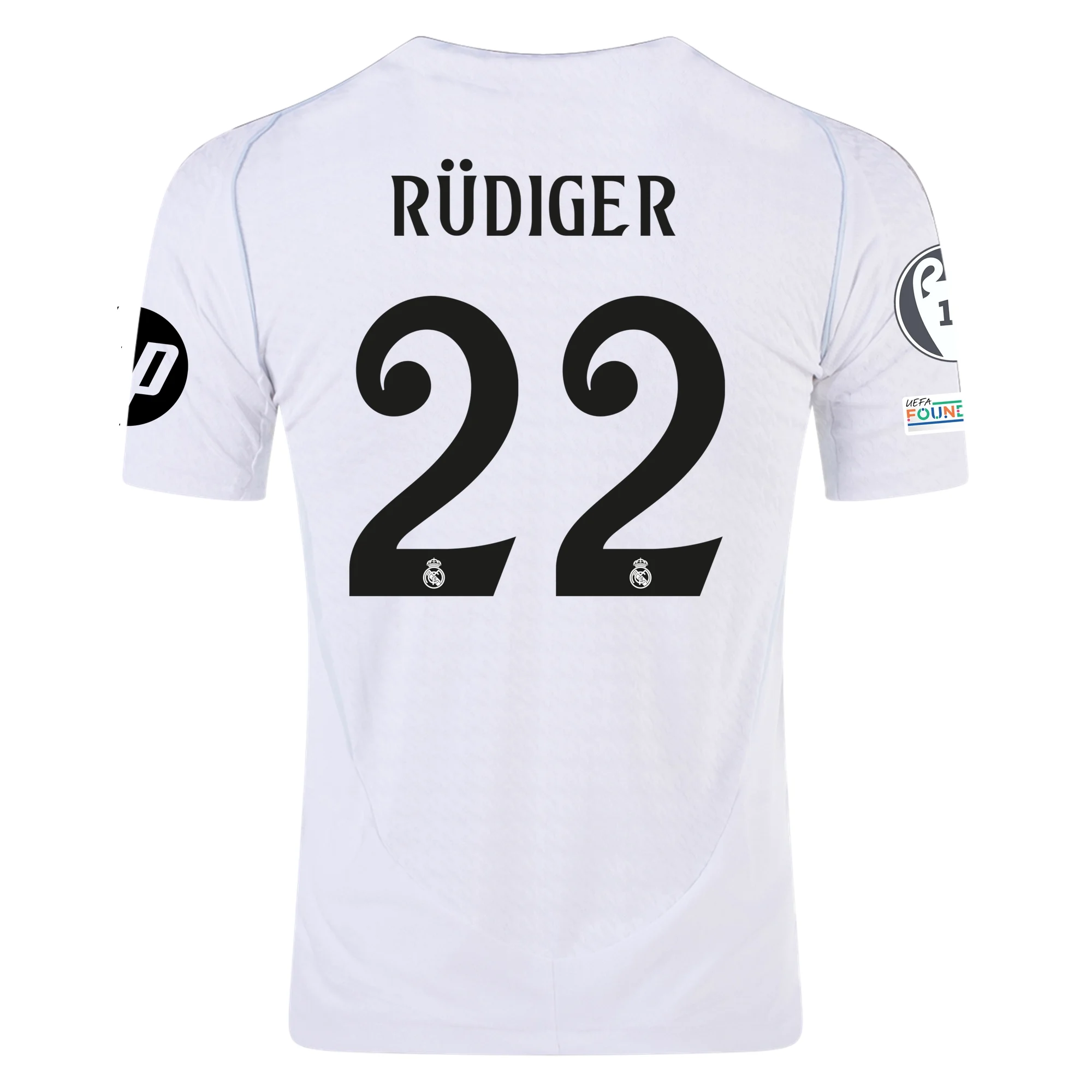 Real Madrid Rudiger 2024-2025 UCL Home Jersey – Authentic Shirt