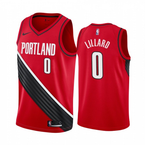 Red POR Damian Lillard #0 Nike Vintage Jersey NBA Fan Apparel