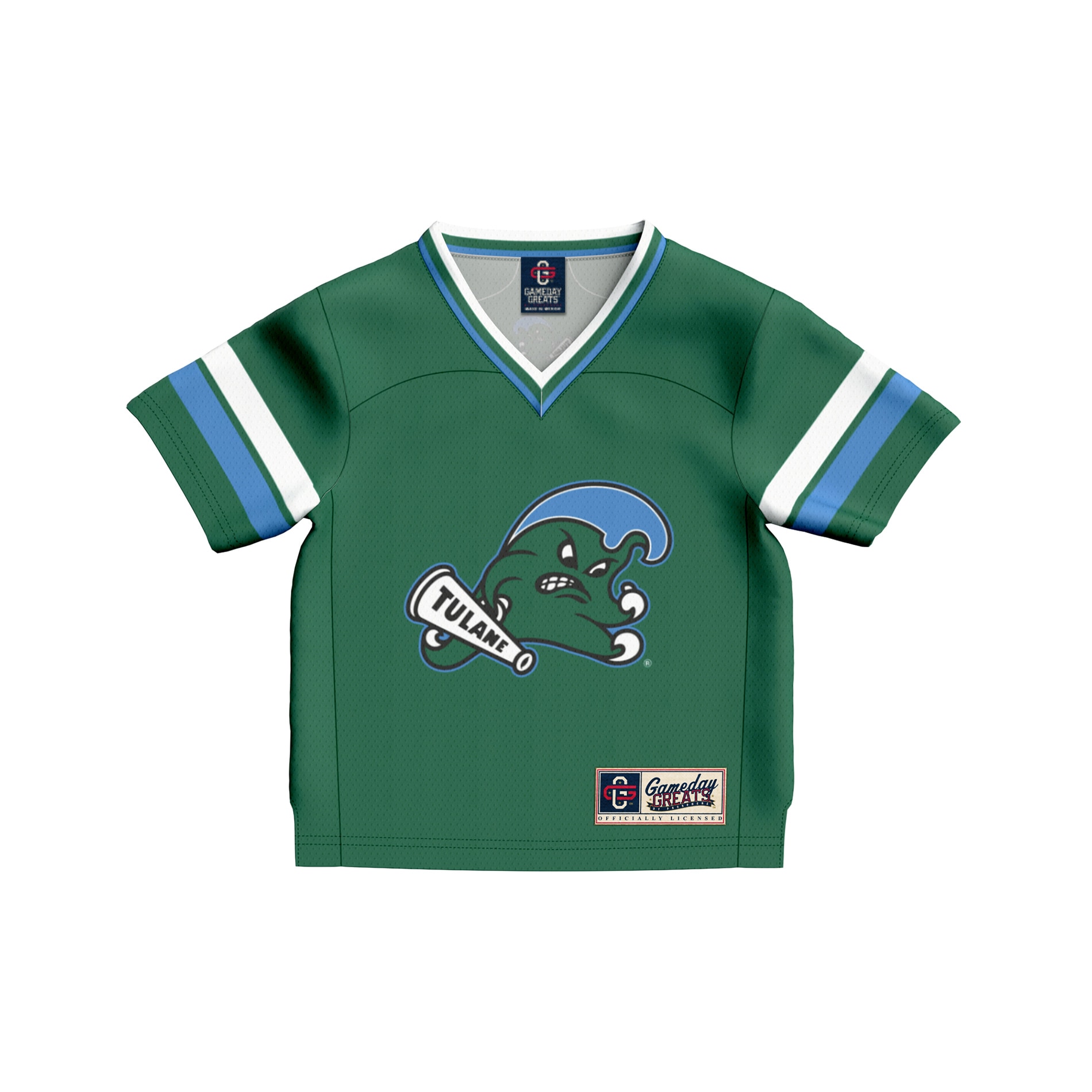 #1 Tulane Green Wave GameDay Greats Toddler Football Fashion 2026 Season Football Jersey - Green