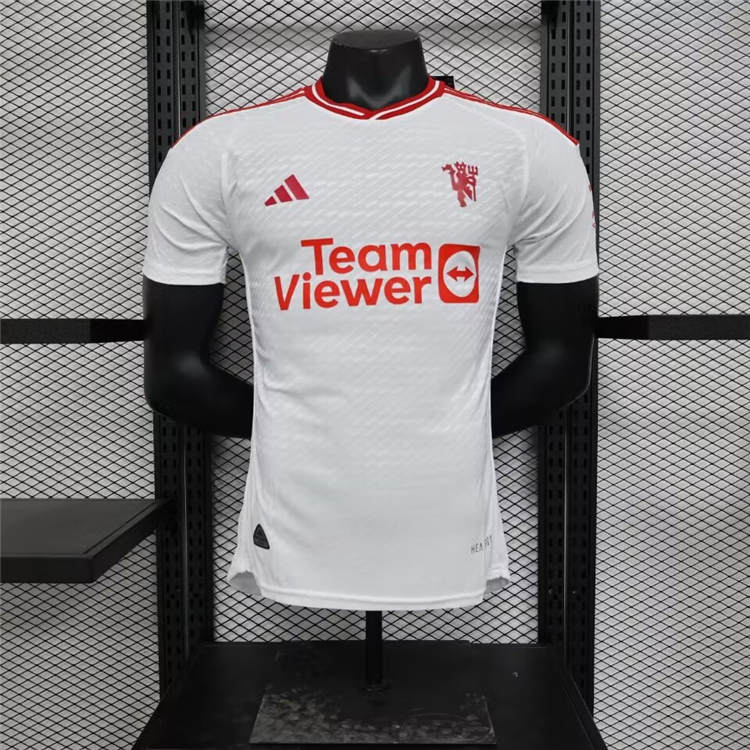 Moisture Wicking Man Utd Manchester United 2324 Third Kit White