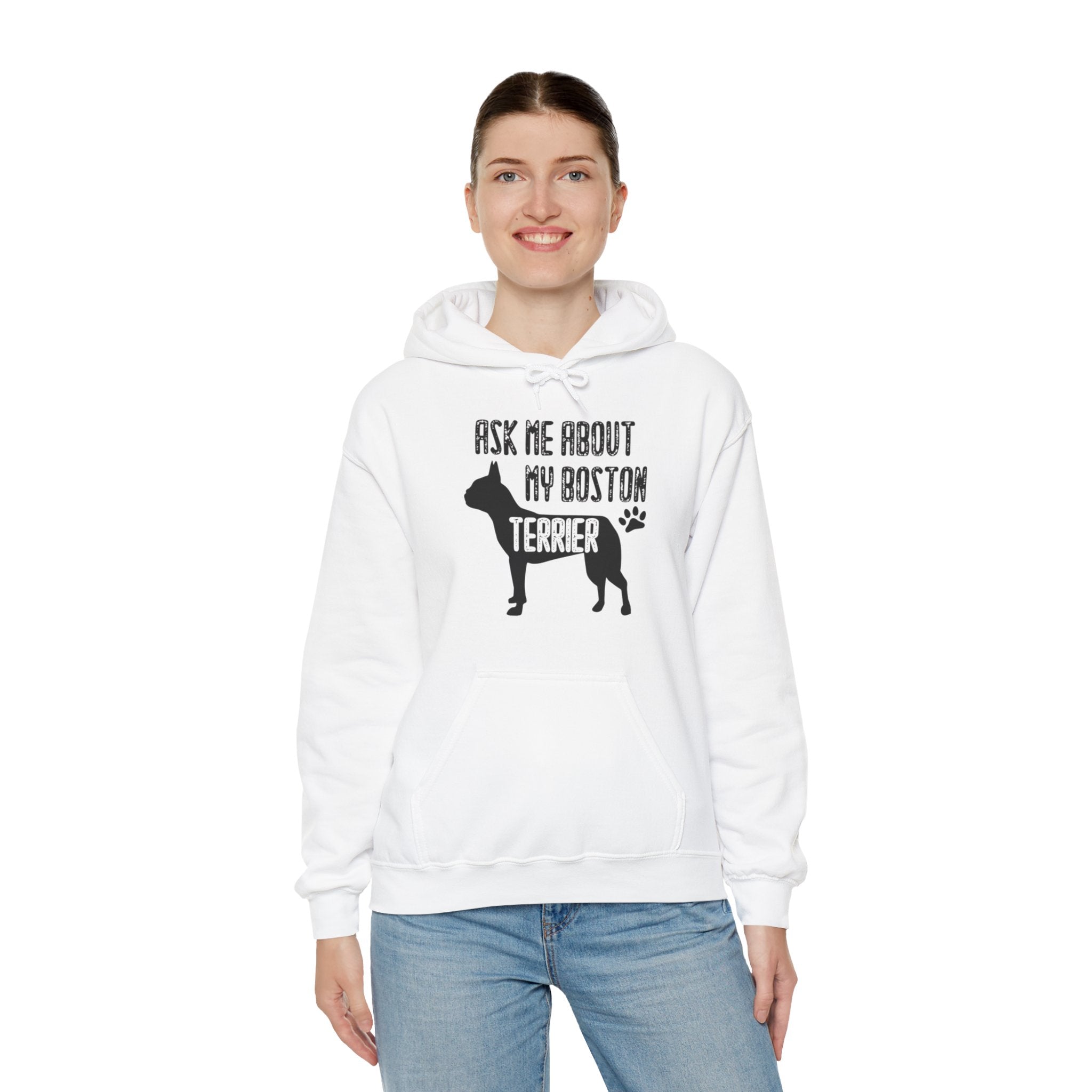 Rosa - Comfy Unisex Hoodie For Boston Terrier Lovers Pet Owner Apparel