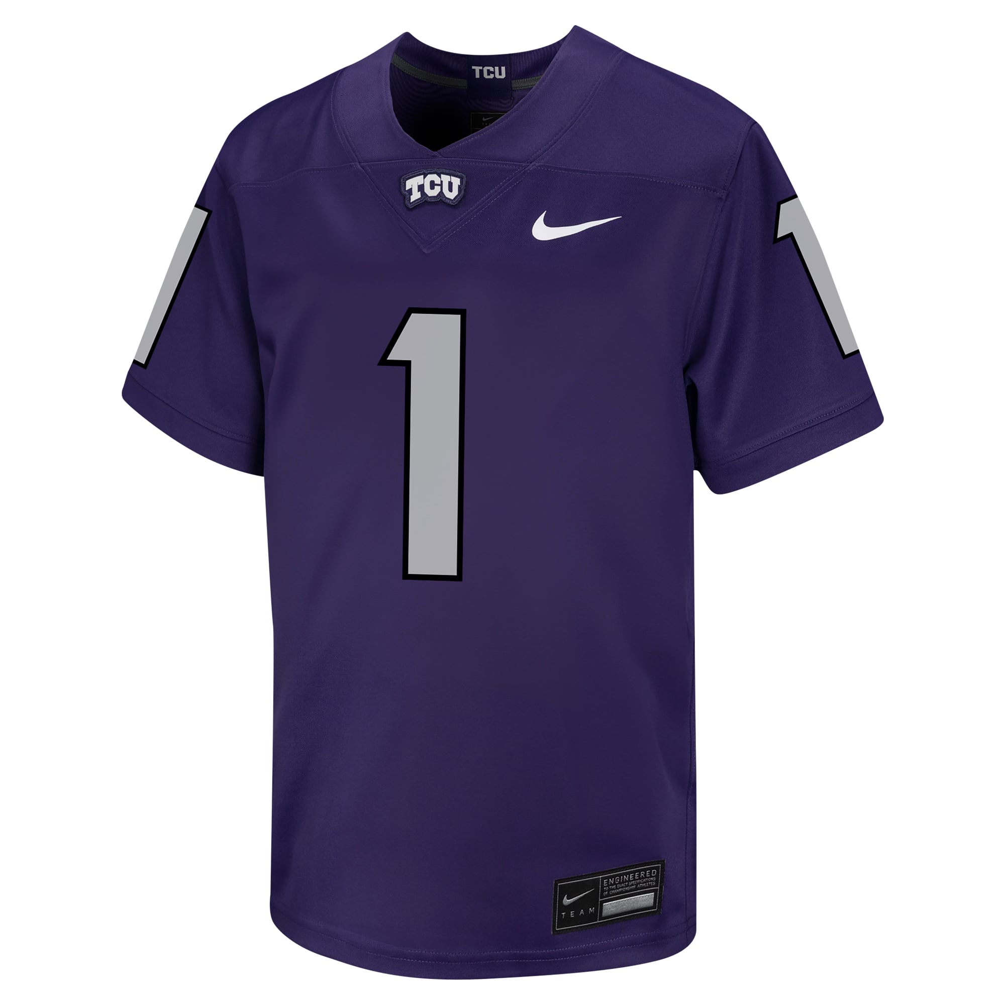 Youth #1 Purple TCU Horned Frogs Football Jersey