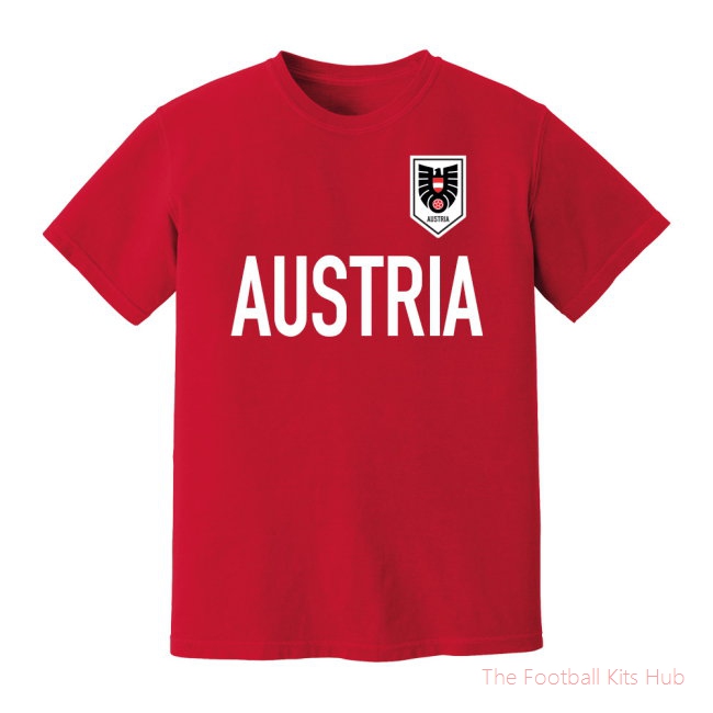 Austria National Team Text T-Shirt (Red)